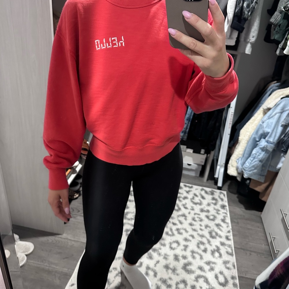 Rag N’ Bone Hello Sweatshirt In Red. Size Medium. - image 3